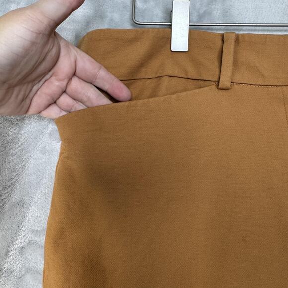 Ann Taylor Factory Pants Womens 12 Camel Stretch Chino Ankle Slim Twill Work - Picture 3 of 9